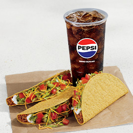 3 Crunchy Tacos Supreme Combo