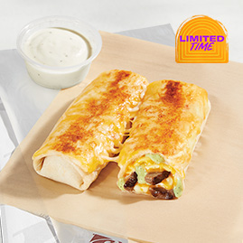 Steak Cheesy Dipping Burritos