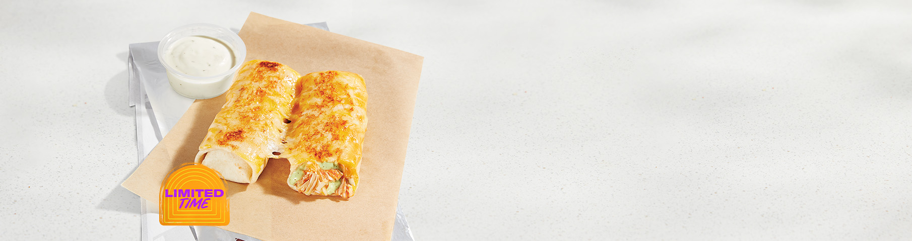 Slow Roasted Chicken Cheesy Dipping Burritos