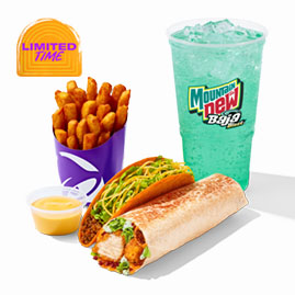 Crispy Chicken Chipotle Bacon Melt Burrito Combo